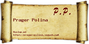 Prager Polina névjegykártya